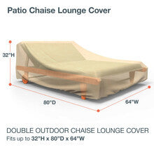 Budge Industries All Seasons Double Patio Chaise Lounge Cover