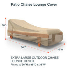 Budge Industries All Seasons Double Patio Chaise Lounge Cover