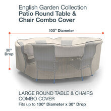 Budge Industries English Garden Round Patio Table/Chairs Combo Cover