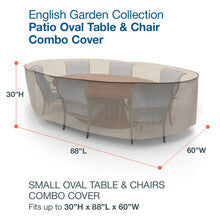 Budge Industries English Garden Oval Patio Table/Chair Combo Cover
