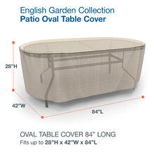 Budge Industries English Garden Oval Patio Table Cover