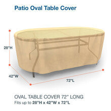 Budge Industries All Seasons Oval Patio Table Cover