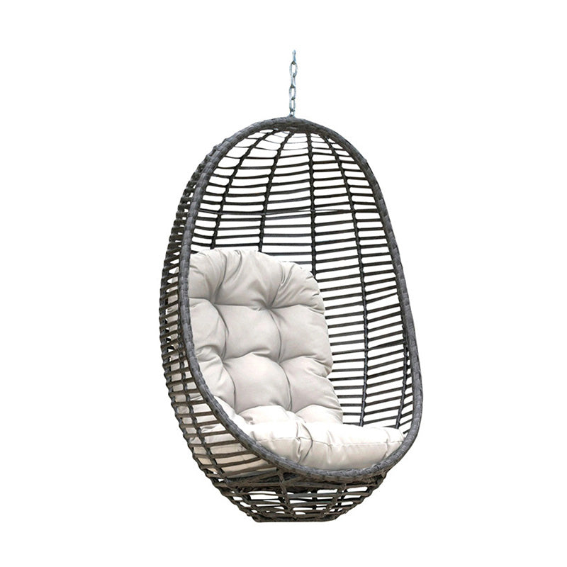 Panama Jack Graphite Woven Hanging Chair with Cushion