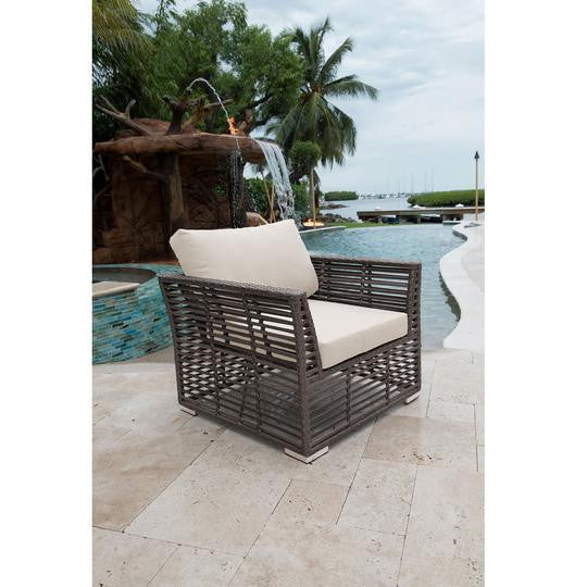 Panama Jack Graphite Lounge Chair with Cushions