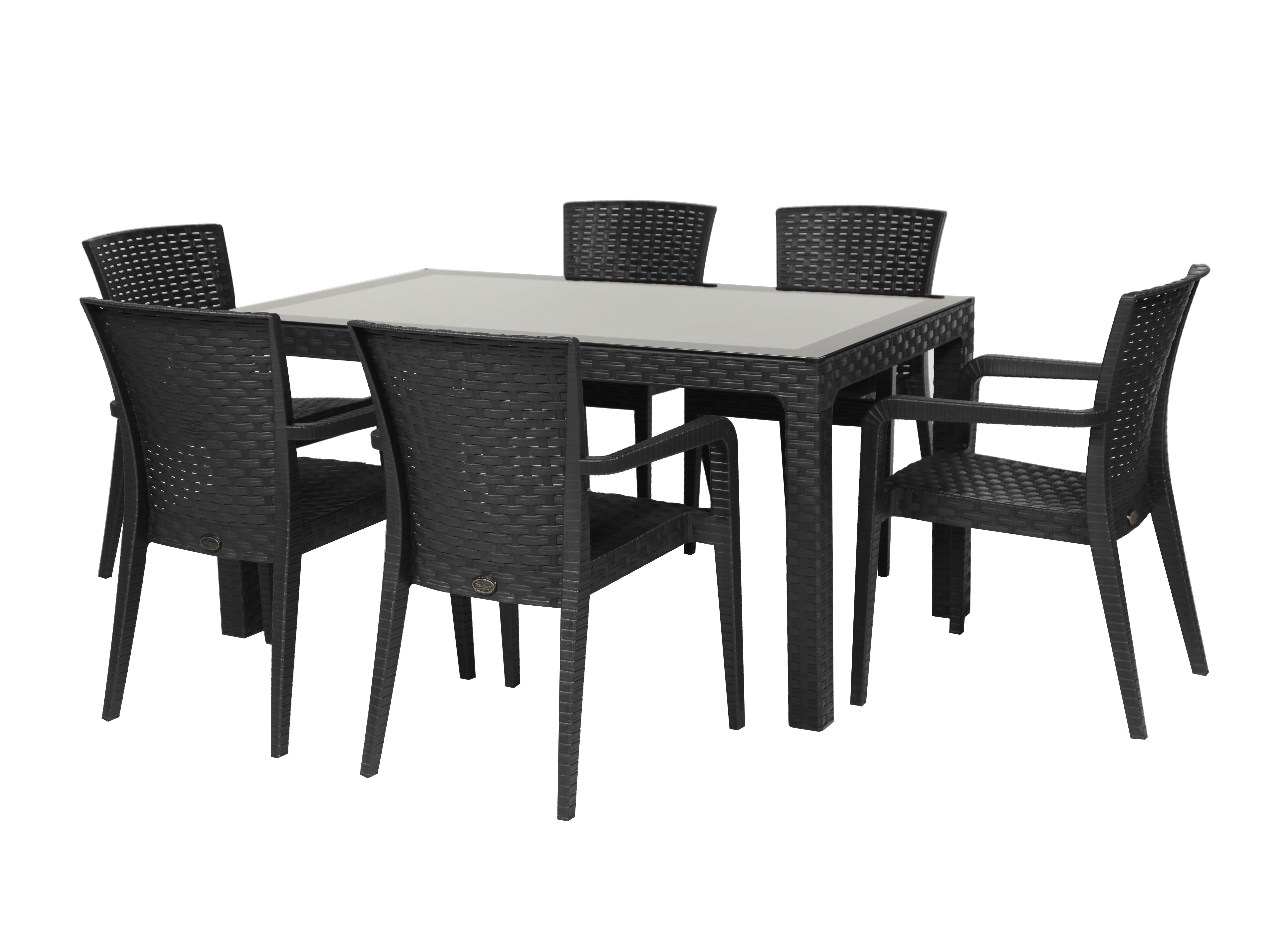 Rainbow Outdoor Alberta 7-Piece Dining Set-Anthracite