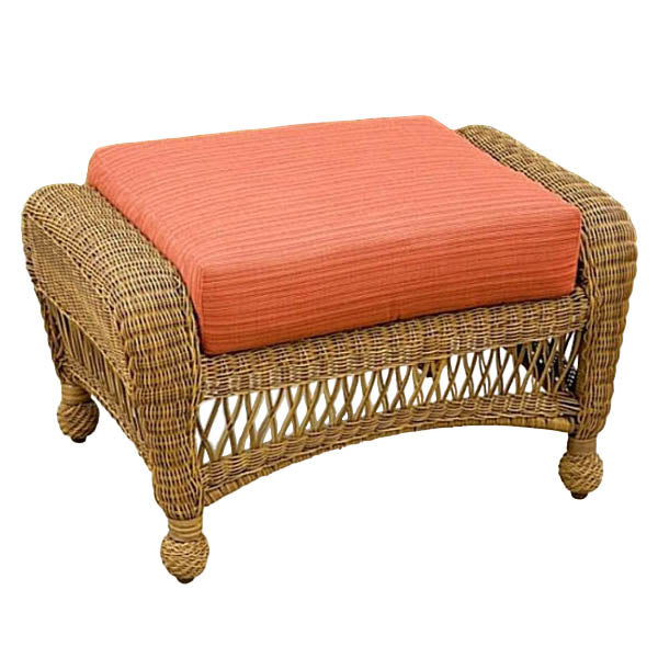Replacement Cushion for NorthCape International Wicker Deep Seating Ottoman- front right view