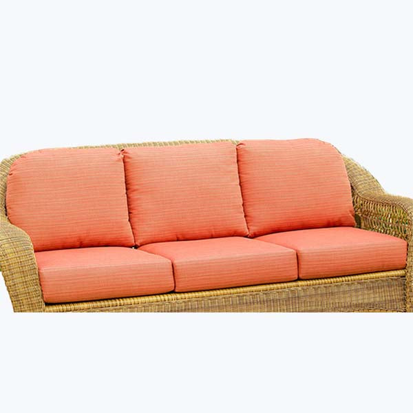  Replacement Cushions for NorthCape International Wicker Deep Seating Sofa- front view