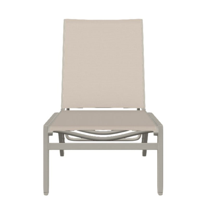 Telescope Casual Kendall Sling Aluminum Outdoor Stacking Armless Lay-Flat Chaise