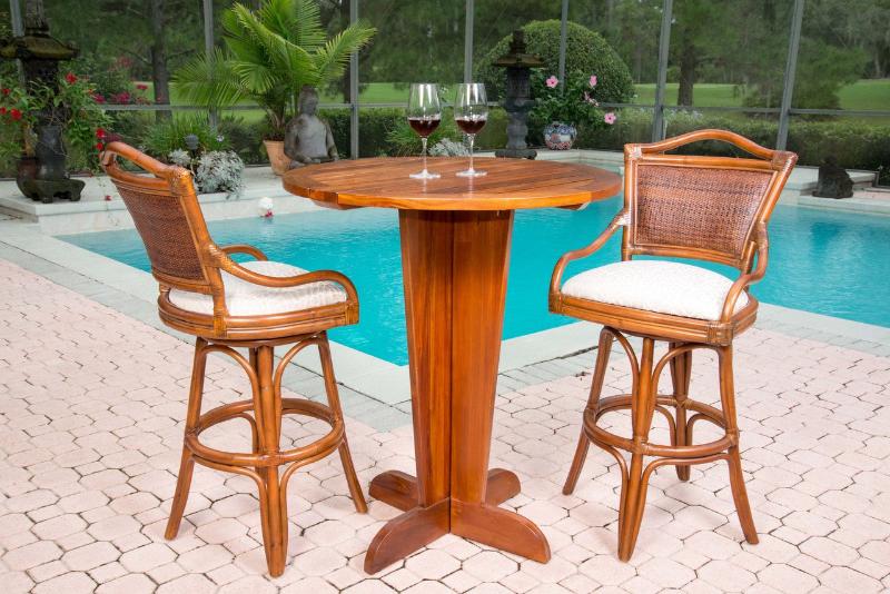 Alexander & Sheridan Serengeti Rattan Indoor 3 Piece Pub Set