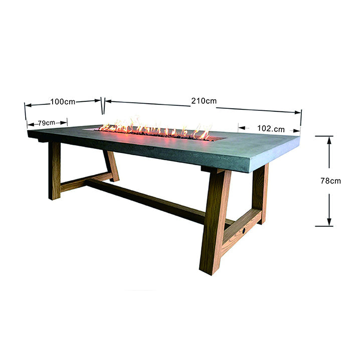 Elementi Sonoma Dining Fire Pit Table