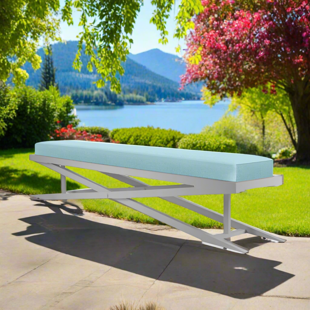 Source Furniture Dynasty Aluminum 120inch Bench