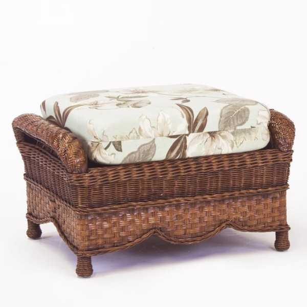 South Sea Rattan Autumn Morning Indoor Wicker Ottoman