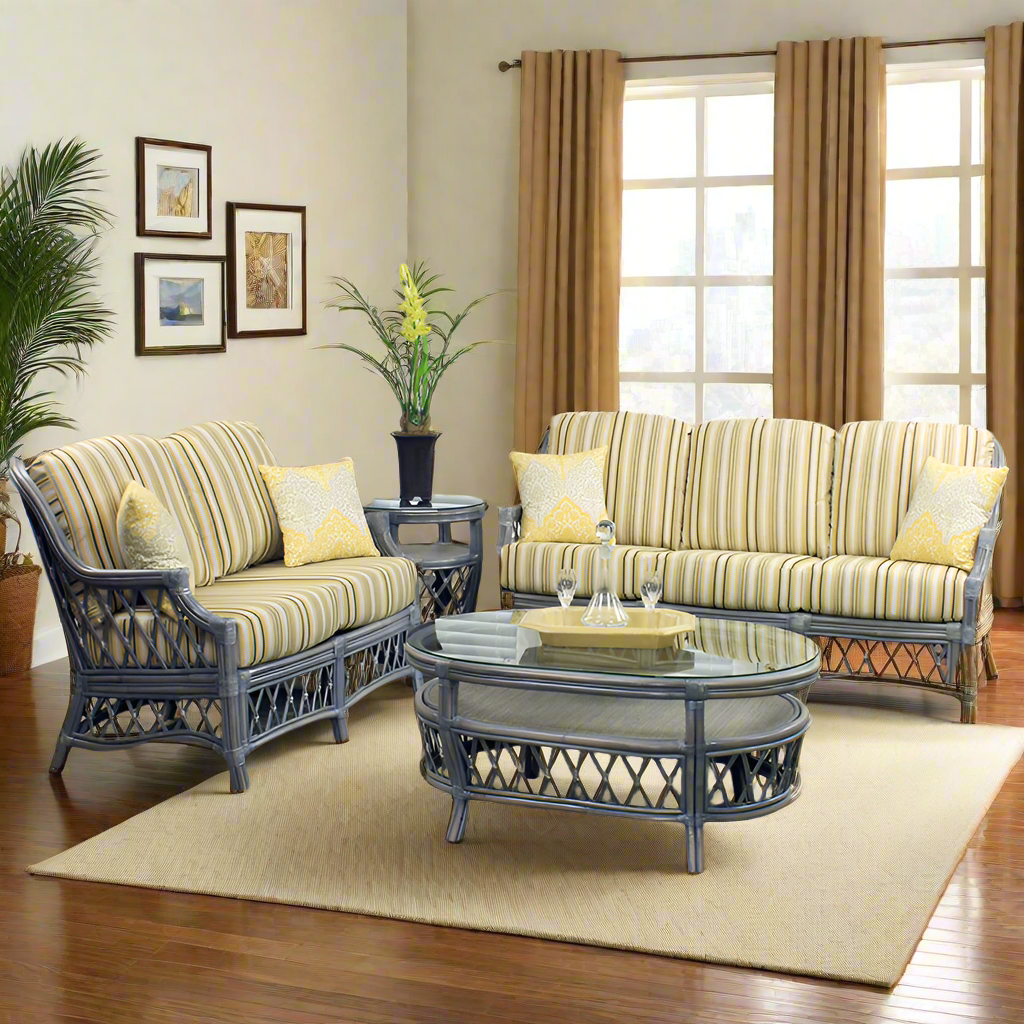 South Sea Rattan Nadine Indoor Living Room Set