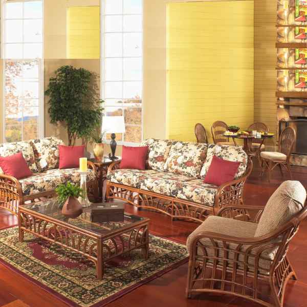 South Sea Rattan New Kauai Indoor Living Room Set