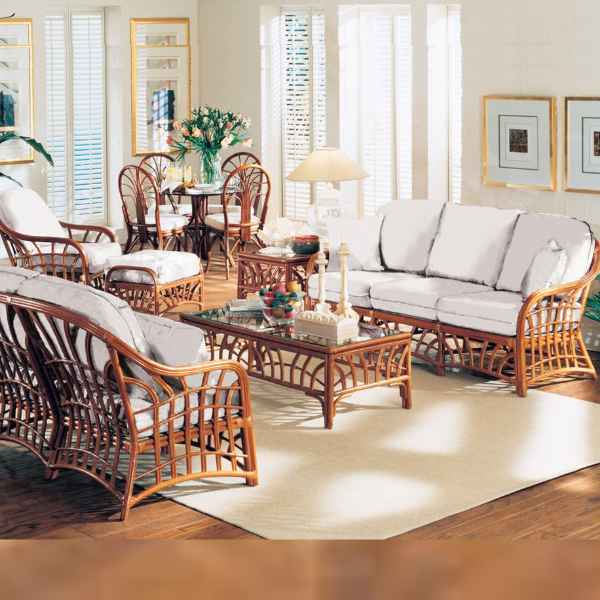 South Sea Rattan New Kauai Indoor Living Room Set