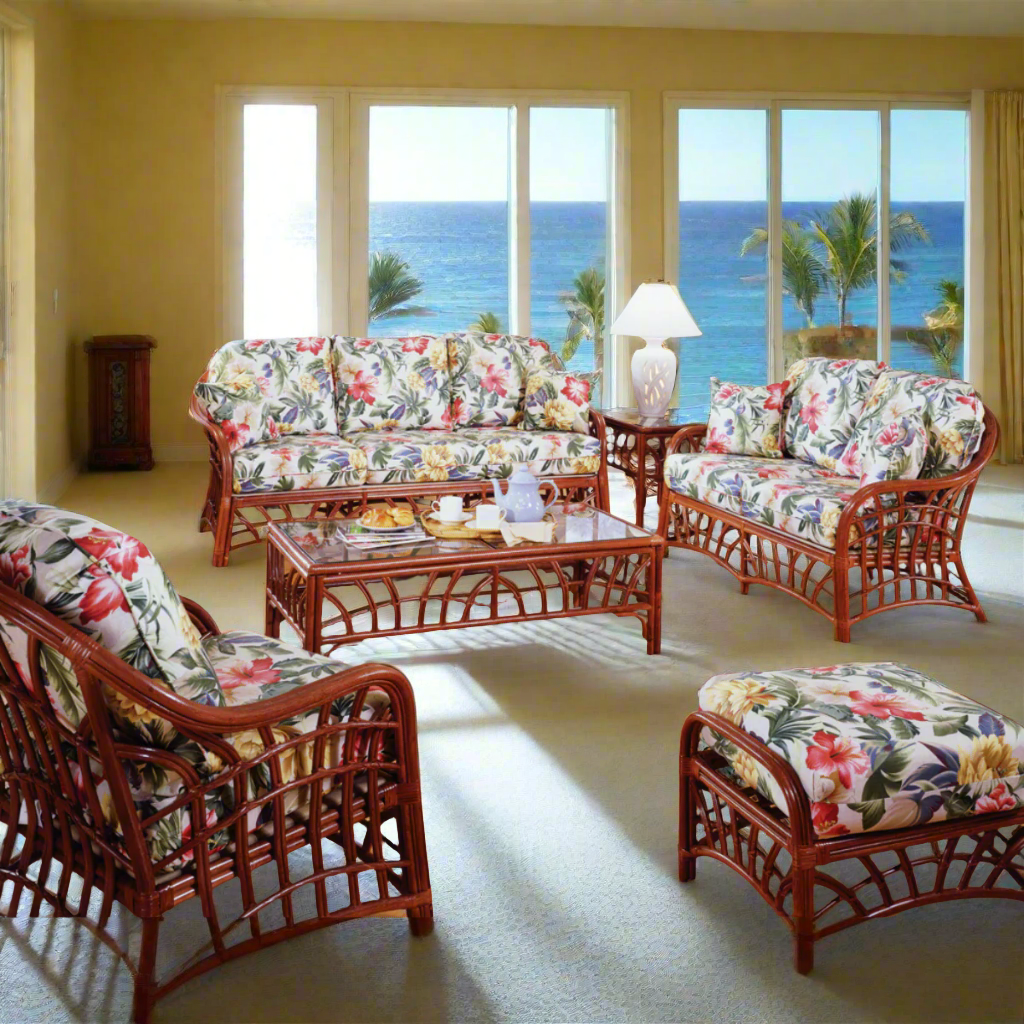 South Sea Rattan New Kauai Indoor Living Room Set