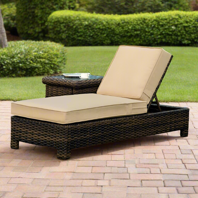 South Sea Rattan Saint Tropez Outdoor Wicker Chaise Lounge