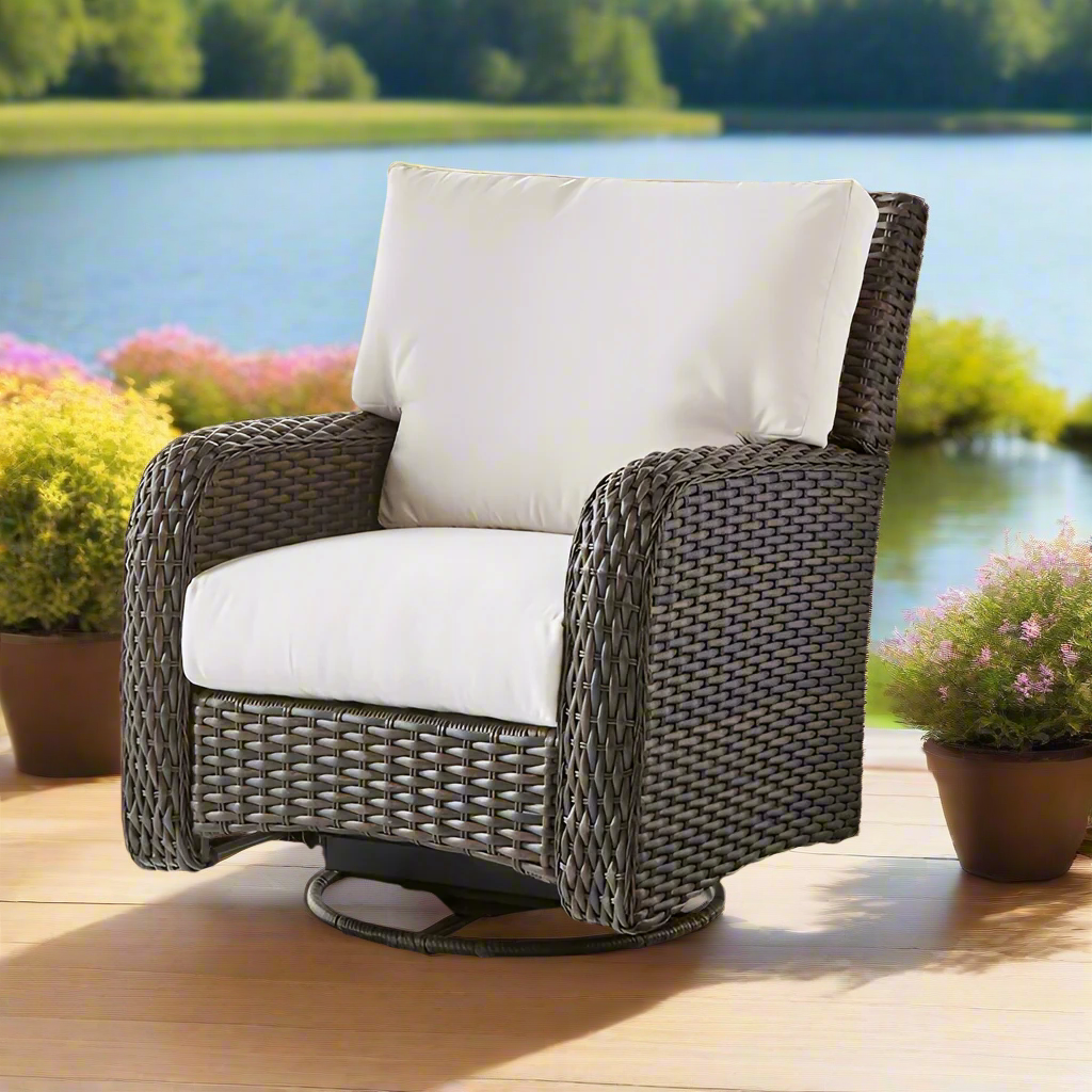 South Sea Rattan Saint Tropez Outdoor Wicker Swivel Glider