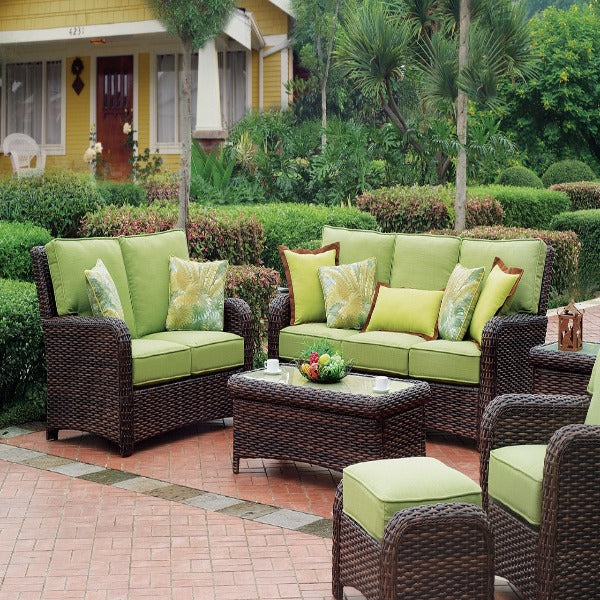 South Sea Rattan Saint Tropez Outdoor Wicker Patio Lounge Set