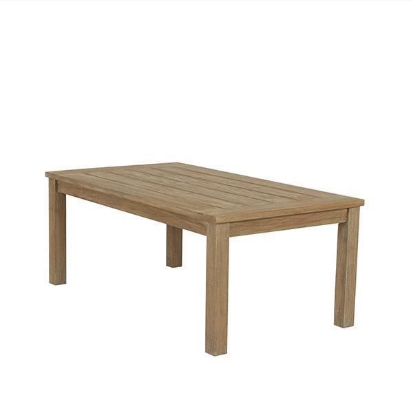 Sunset West Coastal Teak Rectangular Coffee Table- front left view