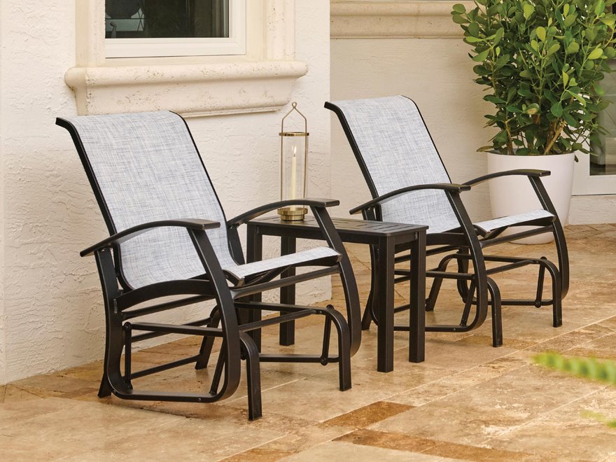 Telescope Casual Belle Isle Sling Aluminum Outdoor Single Seat Glider