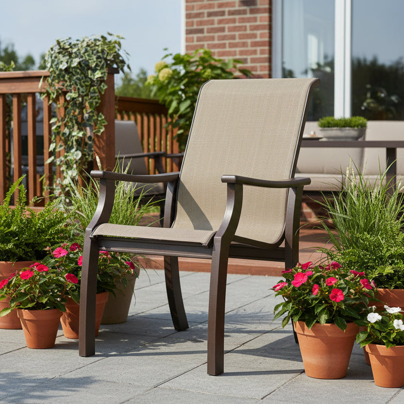 Telescope Casual St. Catherine MGP Sling Outdoor Dining Arm Chair
