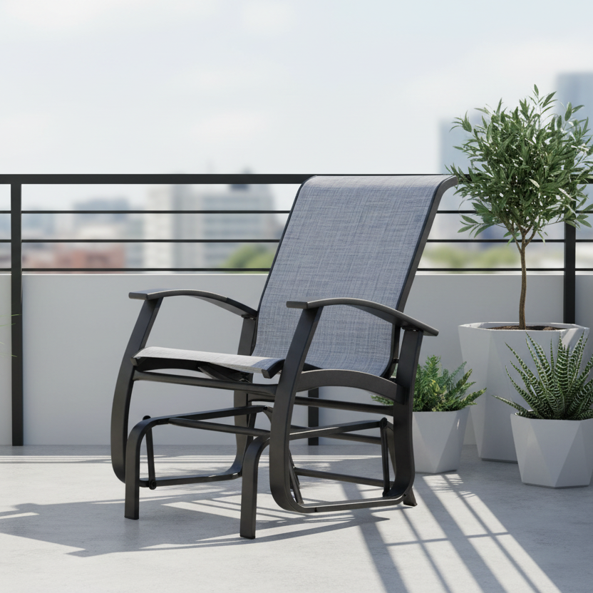 Telescope Casual Belle Isle Sling Aluminum Outdoor Single Seat Glider