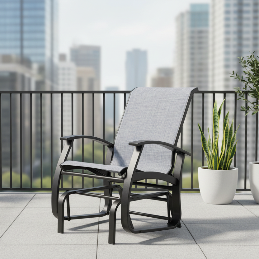 Telescope Casual Belle Isle Sling Aluminum Outdoor Single Seat Glider