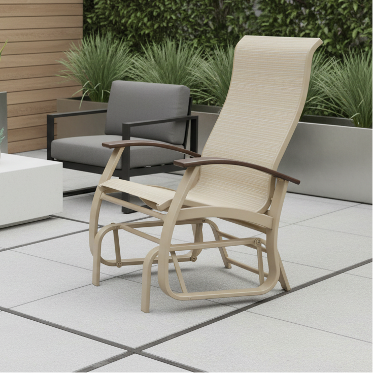 Telescope Casual Belle Isle Sling Supreme Aluminum Outdoor Single Seat Glider