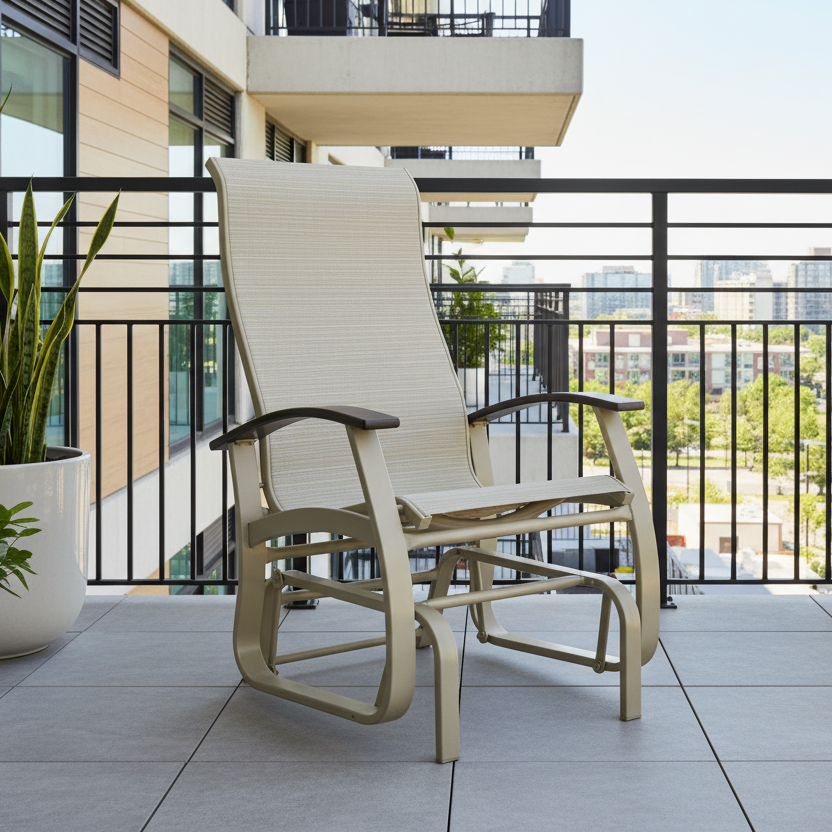 Telescope Casual Belle Isle Sling Supreme Aluminum Outdoor Single Seat Glider