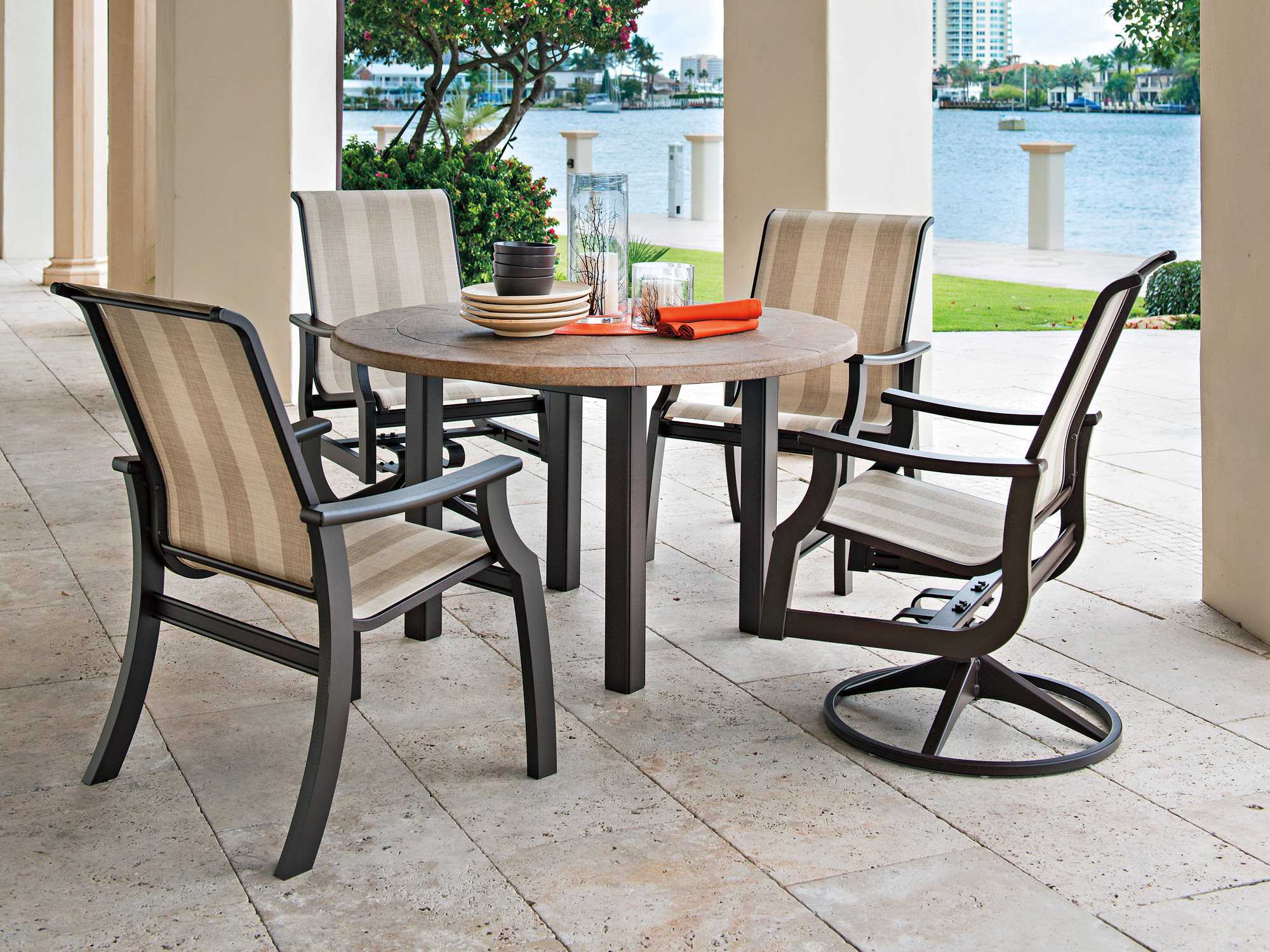 Telescope Casual St. Catherine MGP Sling Outdoor Dining Arm Chair