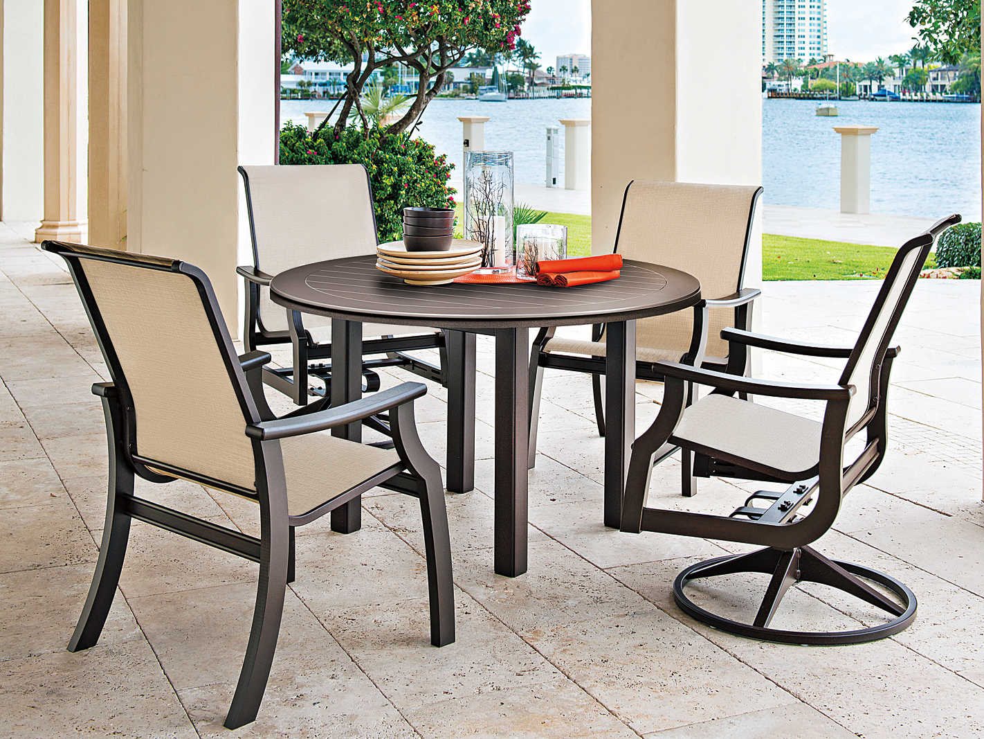 Telescope Casual St. Catherine MGP Sling Outdoor Dining Arm Chair