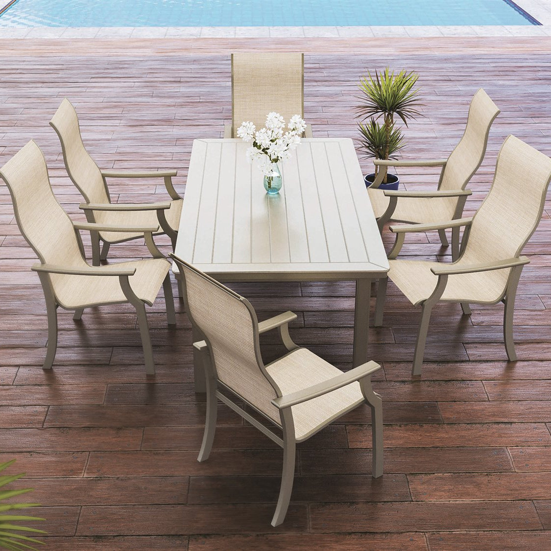 Telescope Casual St. Catherine MGP Sling Outdoor Supreme Dining Arm Chair