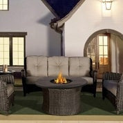 Forever Patio Universal 42" Round Woven Fire Table