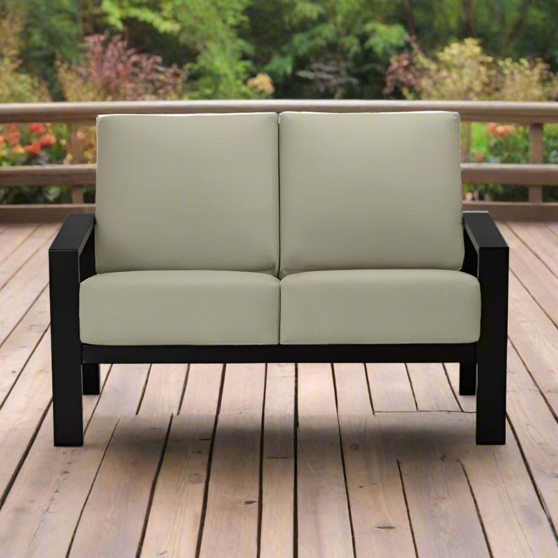 Telescope Casual Larssen Cushion Aluminum Outdoor Loveseat