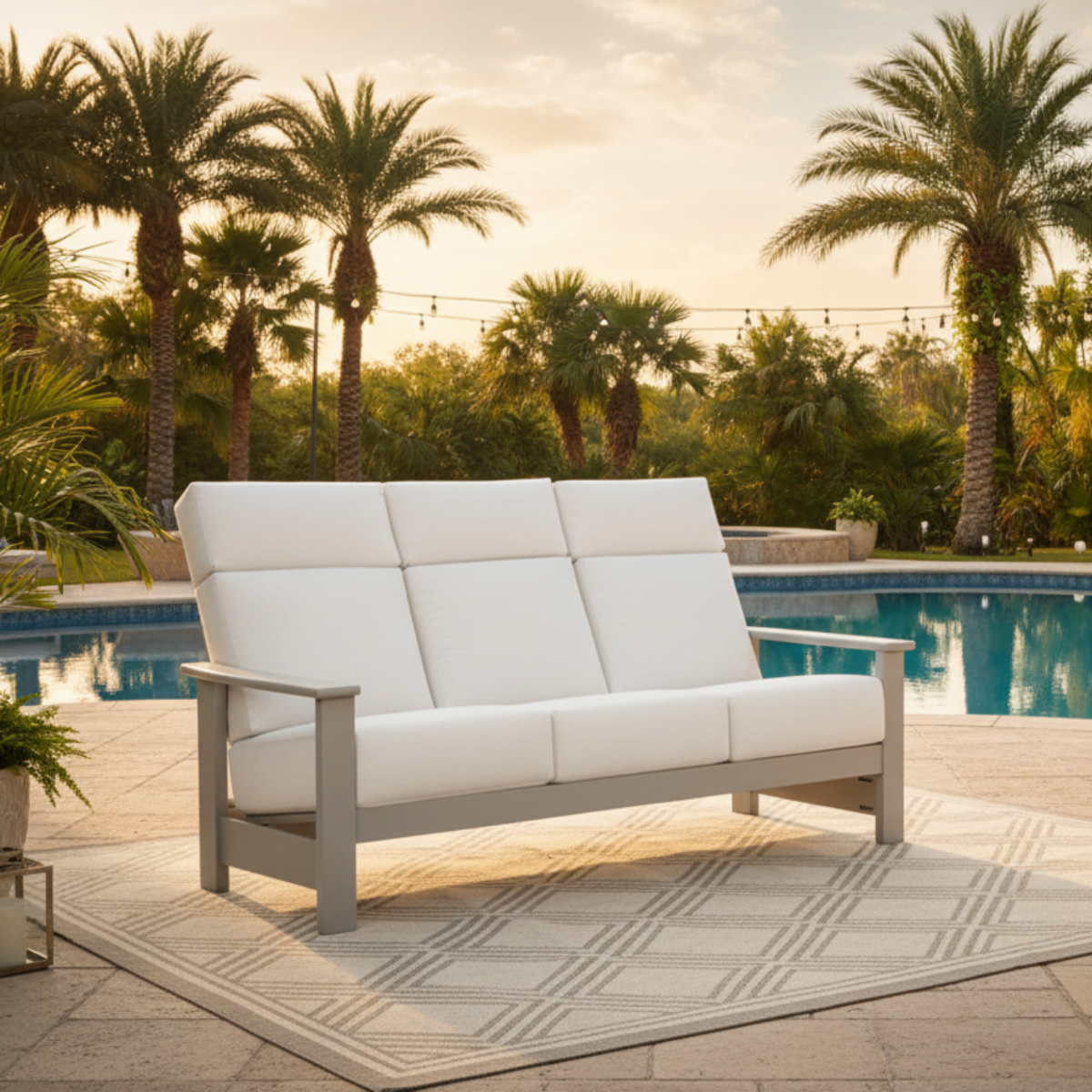 Telescope Casual Leeward MGP Cushion Supreme Three-Seat Sofa w/ MGP Arms