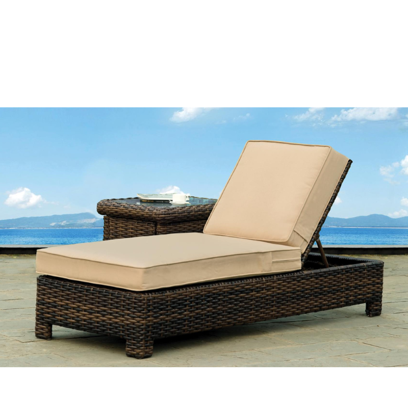 Replacement Cushions for South Sea Rattan Saint Tropez Wicker Chaise Lounge