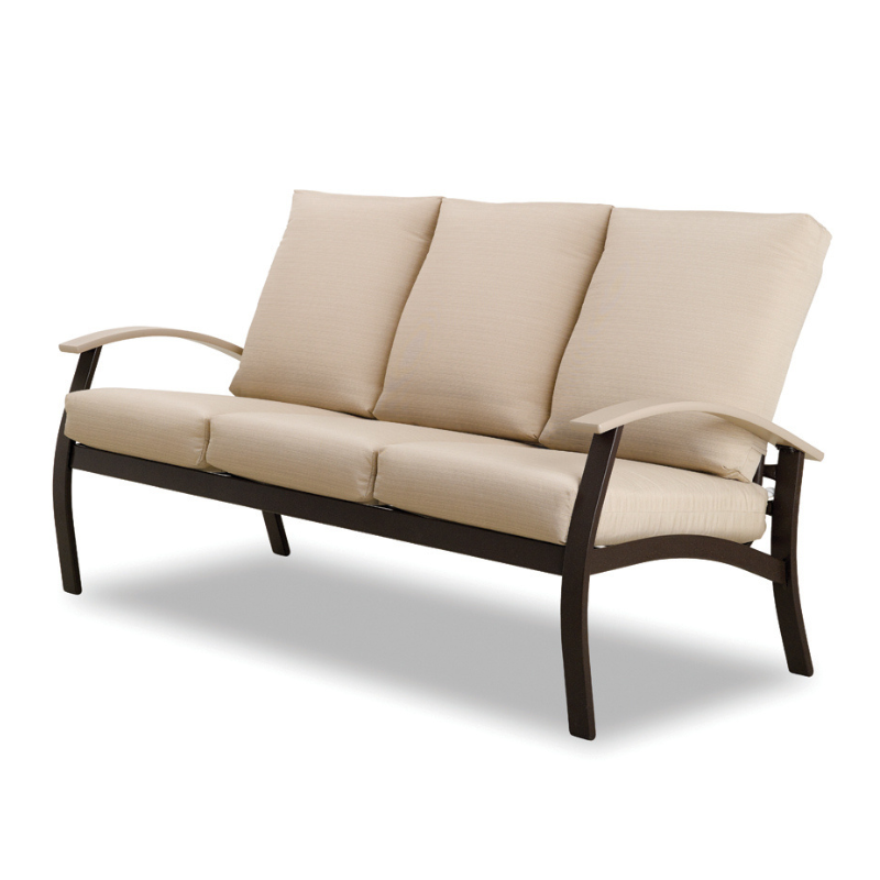 Telescope Casual Belle Isle Cushion Aluminum Outdoor 3-Person Sofa