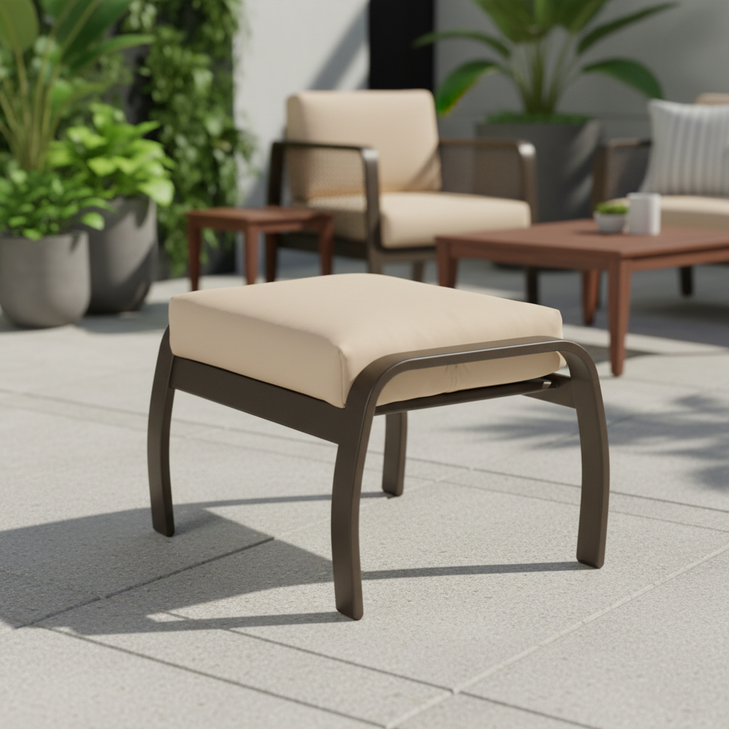 Telescope Casual Belle Isle Cushion Aluminum Outdoor Ottoman