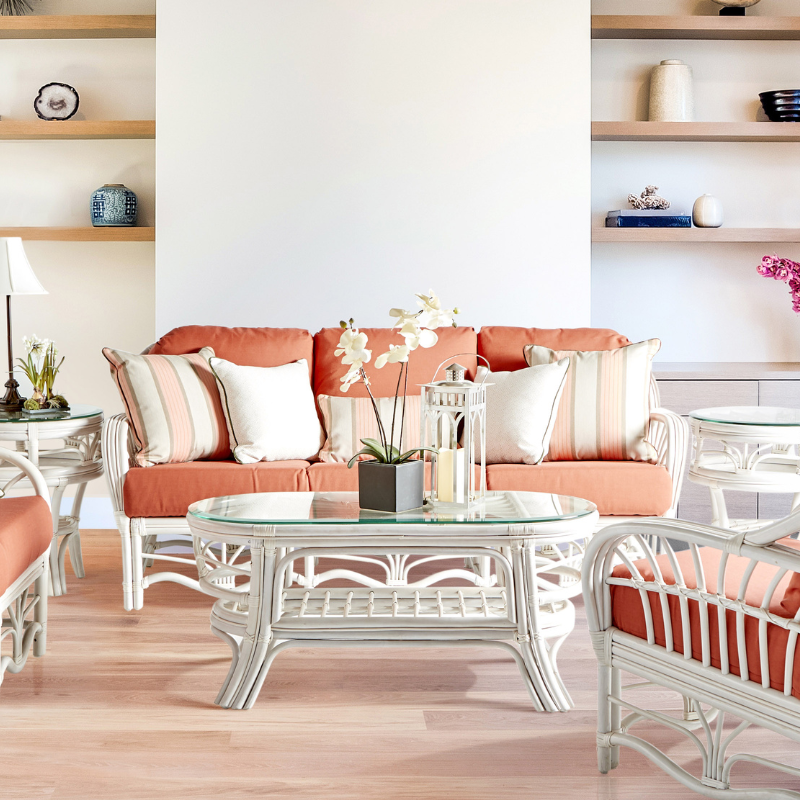 Replacement Cushions for South Sea Rattan Palm Harbor Sofa