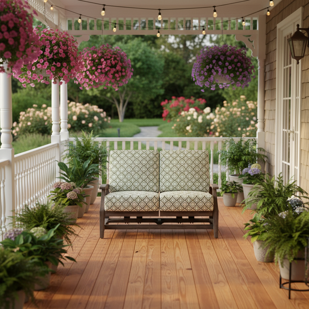 Lloyd Flanders Frontier Spring Rocker Loveseat