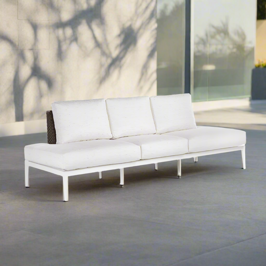 South Sea Rattan Stevie Wicker Sofa With Wrap Around Cushions