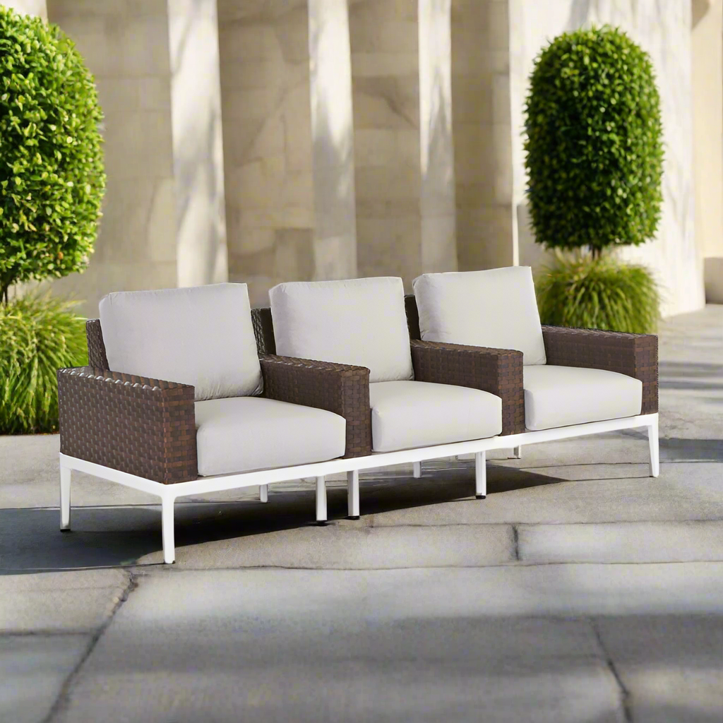 South Sea Rattan Stevie Wicker Theater Sofa