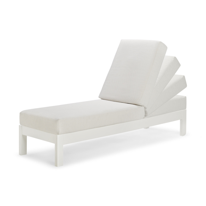 Telescope Casual Leeward MGP Cushion Outdoor Three Position Armless Lay-Flat Chaise