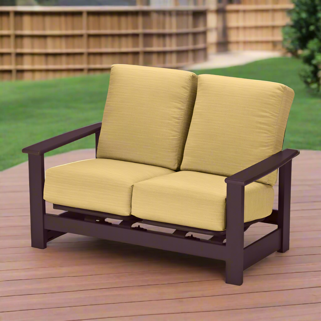 Telescope Casual Leeward MGP Cushion Outdoor Hidden Motion Loveseat
