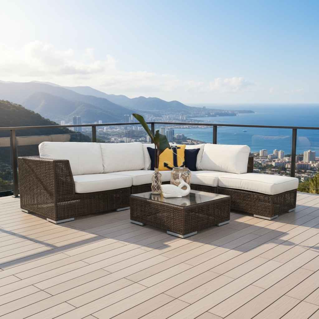 Hospitality Rattan Atlantis 6-Piece Modular Sectional Set