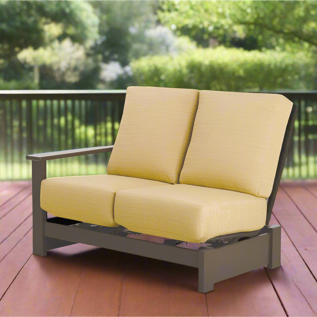 Telescope Casual Leeward MGP Cushion Outdoor Right Arm Two-Seat Hidden Motion Sectional