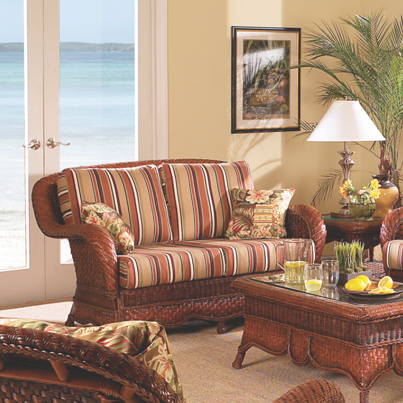 South Sea Rattan Autumn Morning Indoor Wicker Loveseat
