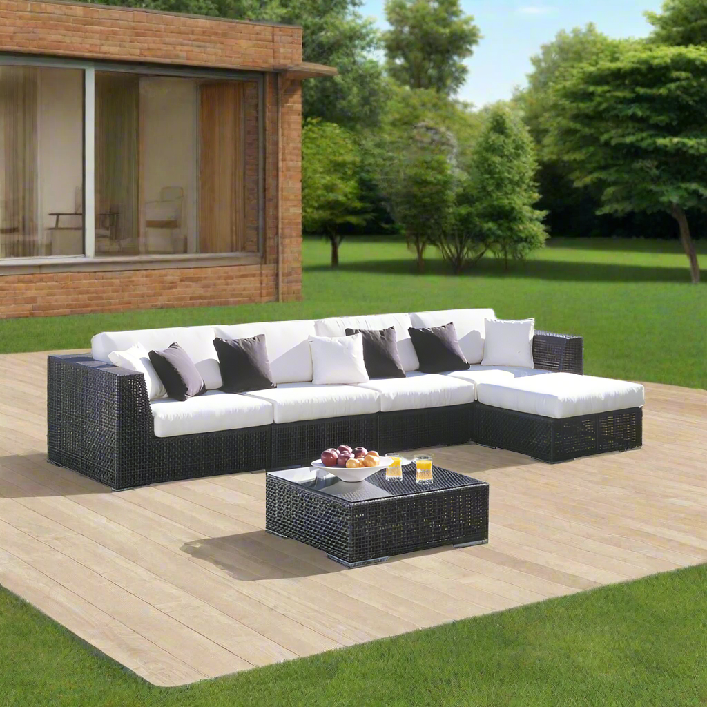 Hospitality Rattan Atlantis 6-Piece Modular Sectional Set