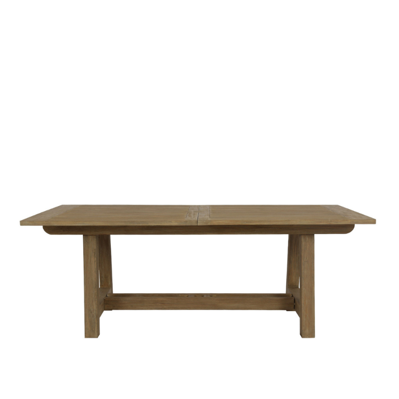 Sunset West Coastal Teak Dining Table with Leaf Extension